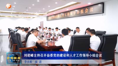 刘君峰主持召开县委党的建设和人才工作领导小组会议