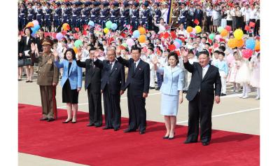 高清大图丨金正恩为习近平举行欢送仪式