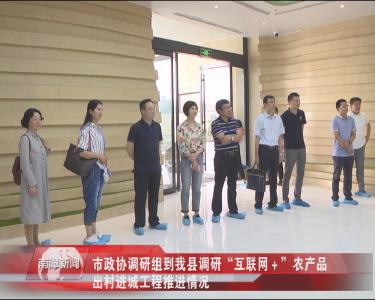 南漳新闻丨市政协第一调研组到我县调研“互联网+”农产品出村进城工程推进情况