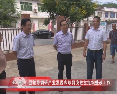 南漳新闻丨县领导调研产业发展和软弱涣散党组织整改工作