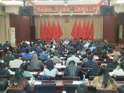 我县召开“不忘初心、牢记使命”主题教育推进会  