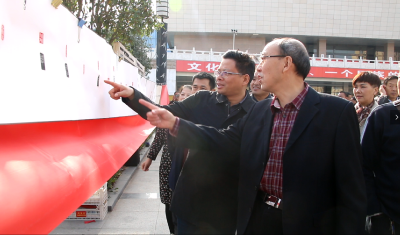 我县举办陈新恒抗疫篆刻长卷艺术展