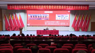 全县贯彻落实新时代党的组织路线专题培训会暨基层党建重点任务督办会召开