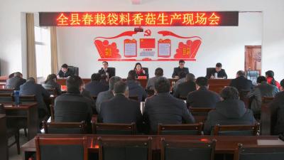 全县春栽袋料香菇生产现场会召开