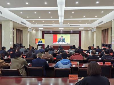我县组织收听收看全国防汛抗旱工作电视电话会议