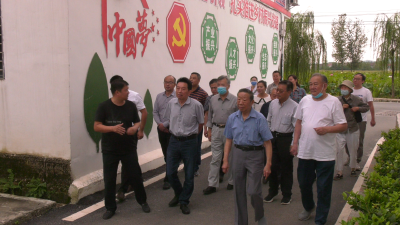 县老领导参观考察我县经济社会发展情况