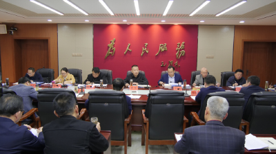 陈栋主持召开县政府常务会议