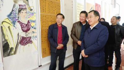 县委老干部局举办“喜迎二十大 醉美金南漳”主题书画展