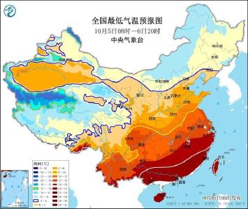 寒潮蓝色预警 江南大部华南北部等局地降温达8℃以上