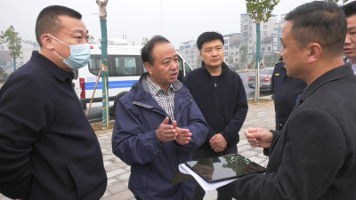 县领导对土地出让工作调研 
