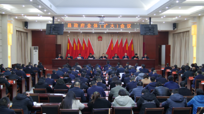 陈栋在县政府全体（扩大）会议上要求：以实干作风和亮剑精神奋进“百强储备”“主赛道” 