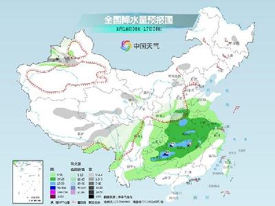 长江中下游等地降雨发展增强 江南等地降温明显