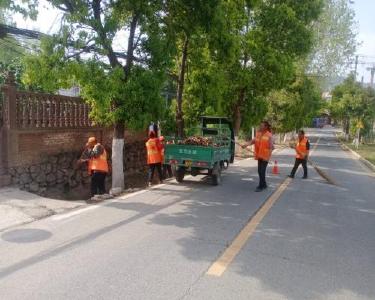 南漳县公路中心扮靓路域环境迎“五一”