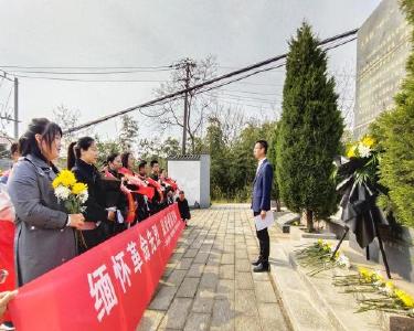 九集镇党员干部开展清明祭英烈活动