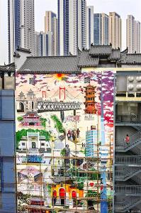 【热点关注】 7层楼高的墙画，展现汉阳民俗风情