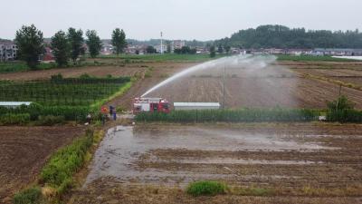 消防助力解旱情 抽水插秧保粮仓  