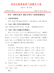 未来一周晴多雨少 抓住有利天气加快秋播进度
