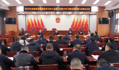 陈栋主持召开县政府党组中心组集中学习暨常务会议 