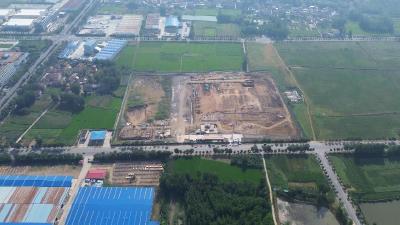 战高温抢工期　乳制品产业园建设提速  