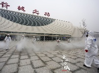场面震撼 谷城北站全面消杀
