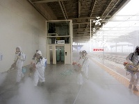 场面震撼 谷城北站全面消杀