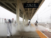 场面震撼 谷城北站全面消杀
