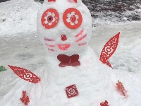 2018新年迎暴雪，谷城人堆雪娃娃如此惊艳