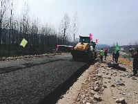 五山堰河旅游公路建设如火如荼
