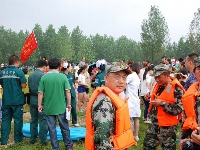 石花山洪灾害防御演练