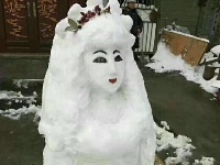 2018新年迎暴雪，谷城人堆雪娃娃如此惊艳