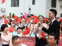庙滩万家营唱响爱国情