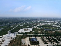 建设中的谷城汉江国家湿地公园