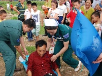 石花山洪灾害防御演练