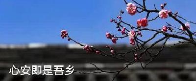 心安即是吾乡