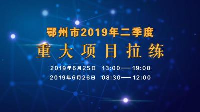 图文直播 全程聚焦|鄂州市2019年二季度重大项目拉练