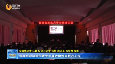 保康县财政局部署党风廉政建设宣教月工作