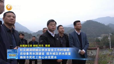 杜云峰调研城区供水安全工作时强调：启动备用水源建设  提升城区供水质量 确保市民吃上放心水优质水