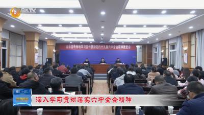 【深入学习贯彻落实六中全会精神】全县宣传系统学习宣传贯彻党的十九届六中全会精神