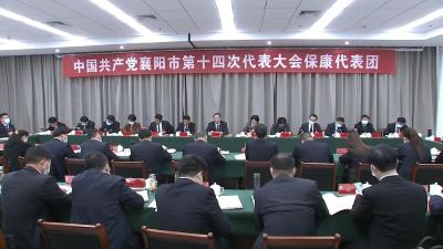 马旭明同志到保康代表团与党代表一起审议党代会报告