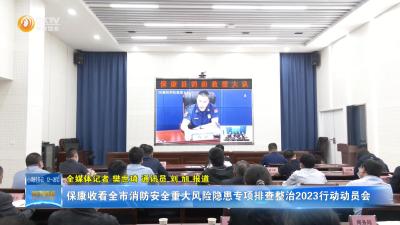 保康收看全市消防安全重大风险隐患专项排查整治2023行动动员会