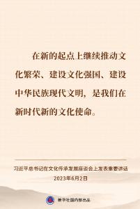 担负起新的文化使命 努力建设中华民族现代文明——习近平总书记在文化传承发展座谈会上重要讲话速览