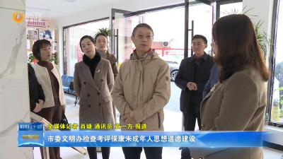 市委文明办检查考评保康未成年人思想道德建设