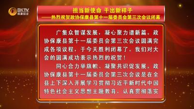 本台评论：担当新使命 干出新样子  ——热烈祝贺政协保康县第十一届委员会第三次会议闭幕