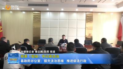 【党委（党组）书记谈法治】县政府办公室：提升法治思维   推进依法行政