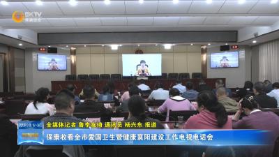 保康收看全市爱国卫生暨健康襄阳建设工作电视电话会