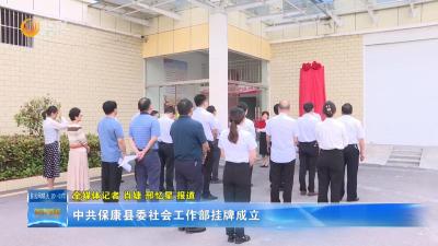 中共保康县委社会工作部挂牌成立