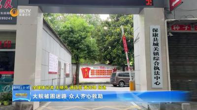 大鲵被困迷路 众人齐心救助