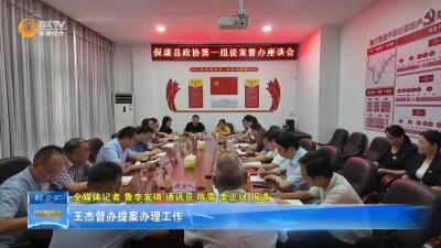 王杰督办提案办理工作