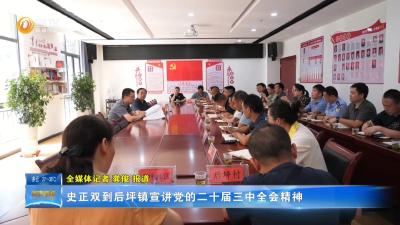 史正双到后坪镇宣讲党的二十届三中全会精神