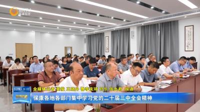 保康各地各部门集中学习党的二十届三中全会精神